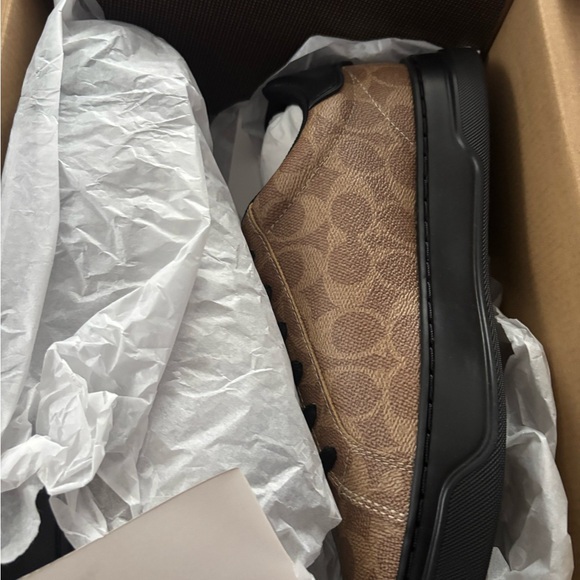 Coach Tan and Black Men's Sneakers - Picture 1 of 2